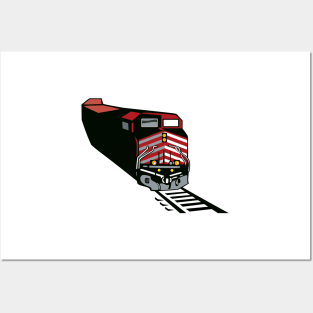 Diesel Locomotive Freight Train  Retro Posters and Art